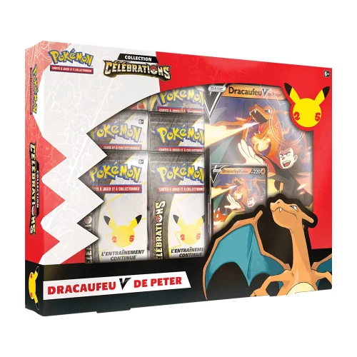 Coffret Dracaufeu-V de Peter - Edition Pokemon 25 ans Célébrations