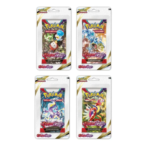 Boosters Pokémon Écarlate et Violet – 4 Packs