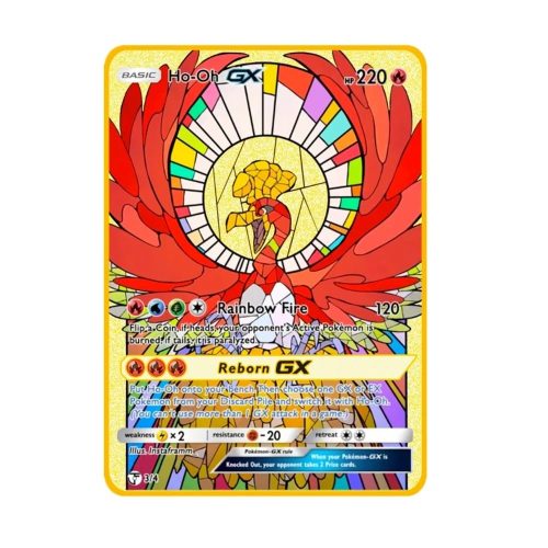 Carte Gold en Métal Pokémon Ho-oh
