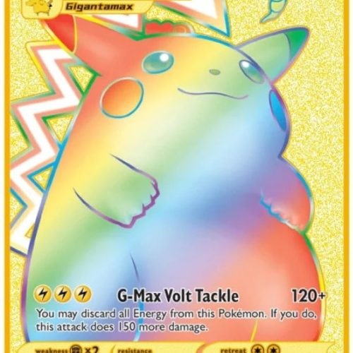Carte Gold en Métal Pokémon Pikachu Vmax