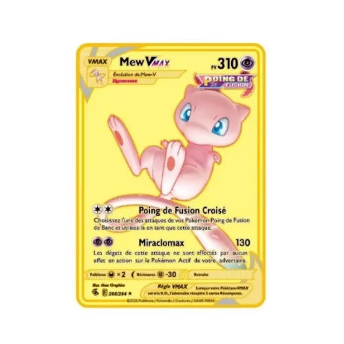 Carte Gold Pokémon Mew Vmax