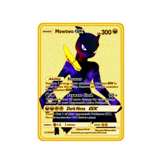 Carte Gold Pokémon Mewtwo GX