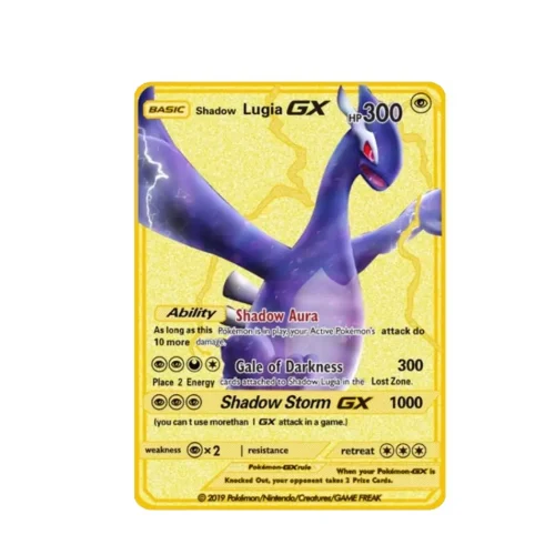 Carte Gold Pokémon Lugia GX