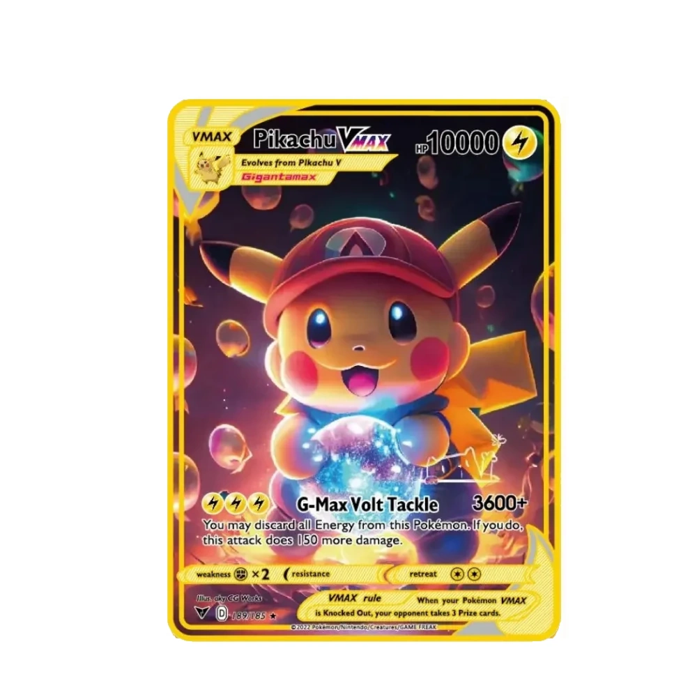 Carte Gold Pokémon Pikachu x Mario