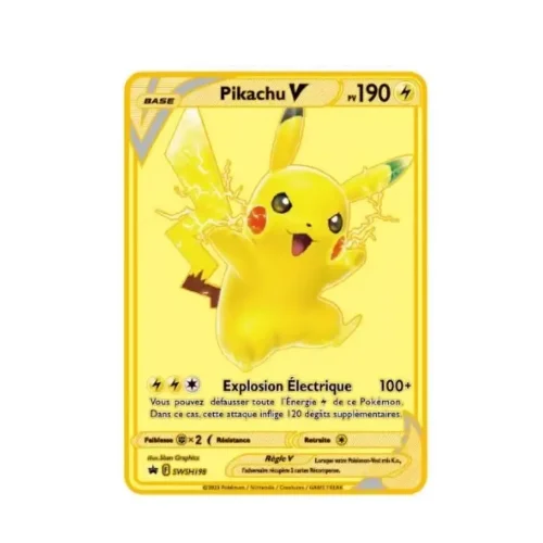 Carte Gold Pokémon Pikachu V